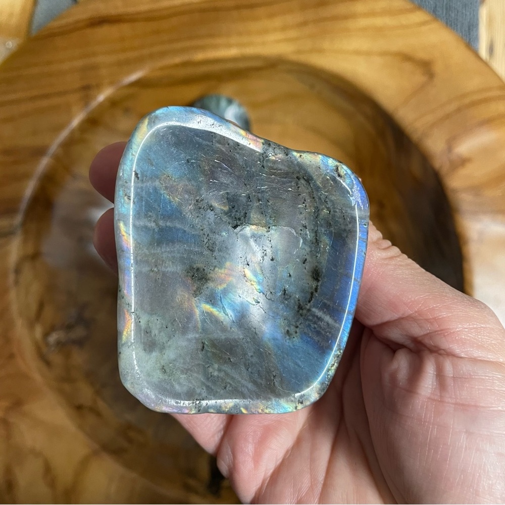 Iridescent Labradorite bowl trinket dish jewelry dish catch all bowl